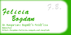 felicia bogdan business card